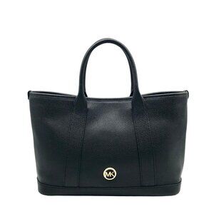 Michael Kors Black Pebbled Leather Medium Luisa Satchel Bag